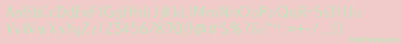 LIEUR Light PERSONAL USE ONLY-Schriftart – Grüne Schriften auf rosa Hintergrund