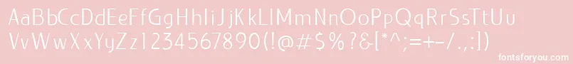 フォントLIEUR Light PERSONAL USE ONLY – ピンクの背景に白い文字