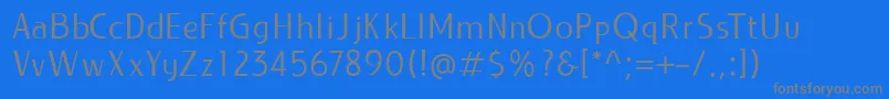 LIEUR Regular PERSONAL USE ONLY Font – Gray Fonts on Blue Background