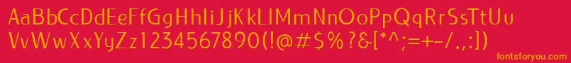 LIEUR Regular PERSONAL USE ONLY Font – Orange Fonts on Red Background