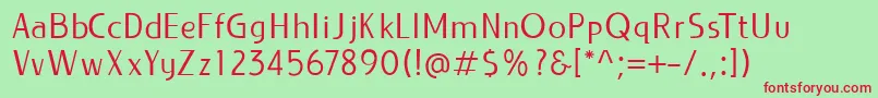LIEUR Regular PERSONAL USE ONLY Font – Red Fonts on Green Background