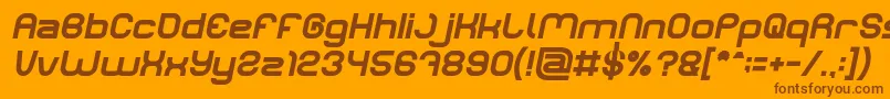 LIFE FOR FUN Bold Italic Font – Brown Fonts on Orange Background