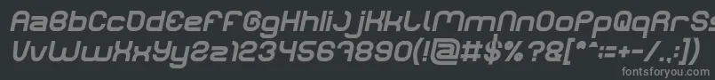 フォントLIFE FOR FUN Bold Italic – 黒い背景に灰色の文字