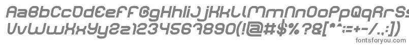 LIFE FOR FUN Bold Italic-fontti – harmaat kirjasimet valkoisella taustalla