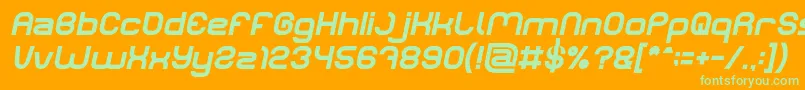 LIFE FOR FUN Bold Italic Font – Green Fonts on Orange Background