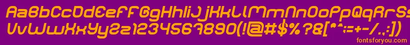 フォントLIFE FOR FUN Bold Italic – 紫色の背景にオレンジのフォント