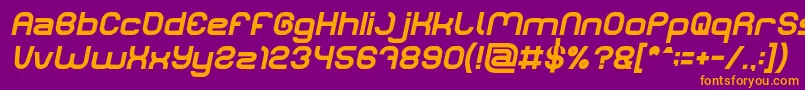 fuente LIFE FOR FUN Bold Italic – Fuentes Naranjas Sobre Fondo Morado