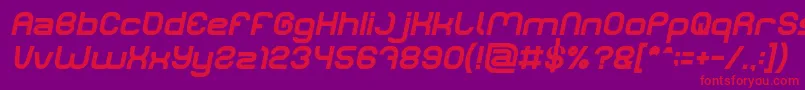 fuente LIFE FOR FUN Bold Italic – Fuentes Rojas Sobre Fondo Morado