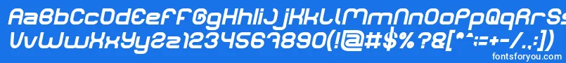 フォントLIFE FOR FUN Bold Italic – 青い背景に白い文字