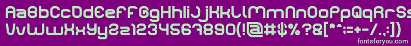 フォントLIFE FOR FUN Bold – 紫の背景に緑のフォント