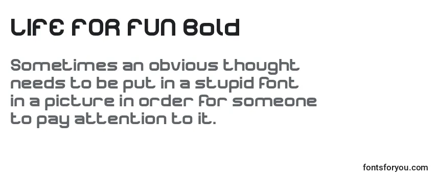 LIFE FOR FUN Bold Font