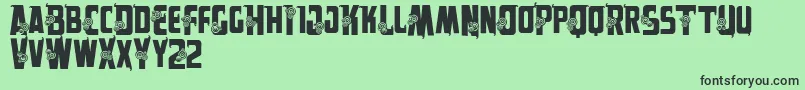 Vtksalpes Font – Black Fonts on Green Background