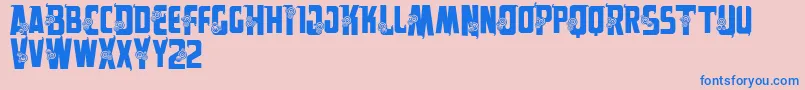 Vtksalpes Font – Blue Fonts on Pink Background