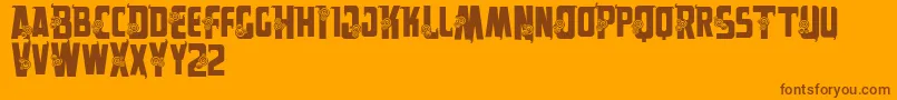 Vtksalpes Font – Brown Fonts on Orange Background