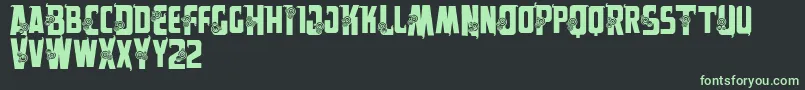 Vtksalpes Font – Green Fonts on Black Background