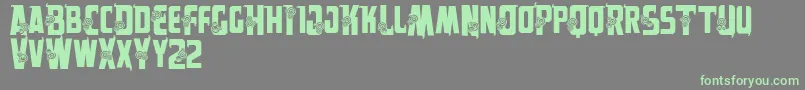 Vtksalpes Font – Green Fonts on Gray Background