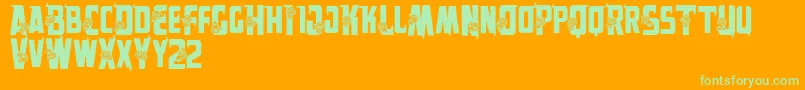 Vtksalpes Font – Green Fonts on Orange Background