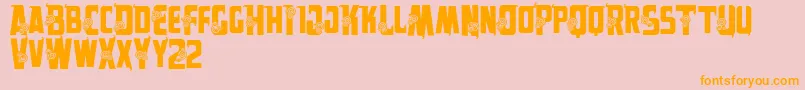 Vtksalpes Font – Orange Fonts on Pink Background