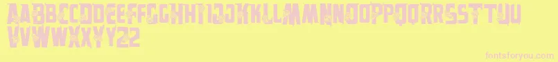 Vtksalpes Font – Pink Fonts on Yellow Background