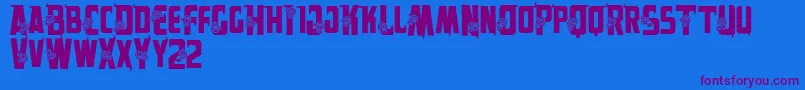 Vtksalpes Font – Purple Fonts on Blue Background