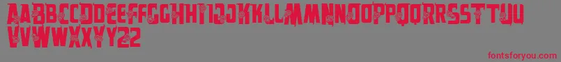 Vtksalpes Font – Red Fonts on Gray Background