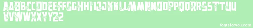 Vtksalpes Font – White Fonts on Green Background