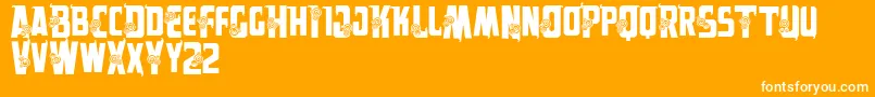 Vtksalpes Font – White Fonts on Orange Background