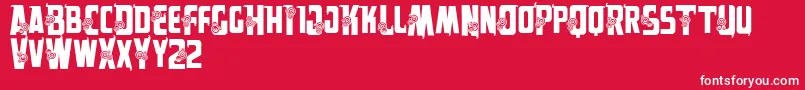 Vtksalpes Font – White Fonts on Red Background