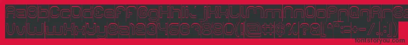 フォントLIFE FOR FUN Hollow Inverse – 赤い背景に黒い文字