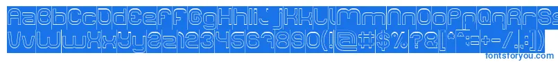 LIFE FOR FUN Hollow Inverse-Schriftart – Blaue Schriften