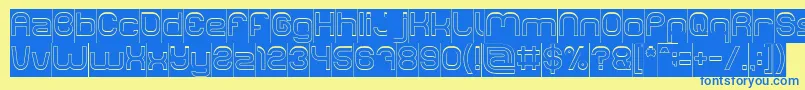 LIFE FOR FUN Hollow Inverse Font – Blue Fonts on Yellow Background