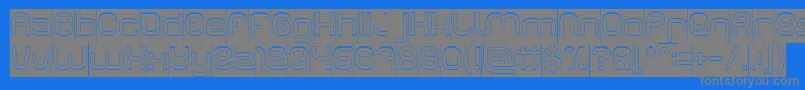 LIFE FOR FUN Hollow Inverse Font – Gray Fonts on Blue Background