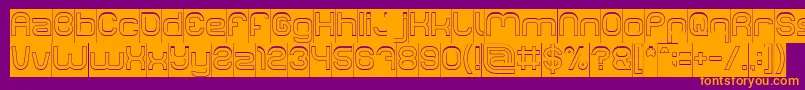 LIFE FOR FUN Hollow Inverse Font – Orange Fonts on Purple Background