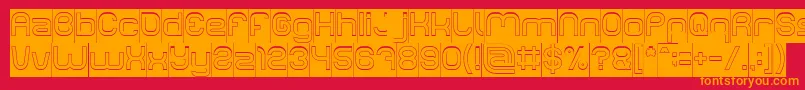 LIFE FOR FUN Hollow Inverse Font – Orange Fonts on Red Background