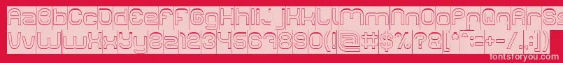 LIFE FOR FUN Hollow Inverse Font – Pink Fonts on Red Background