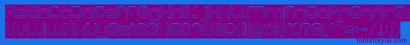 LIFE FOR FUN Hollow Inverse Font – Purple Fonts on Blue Background