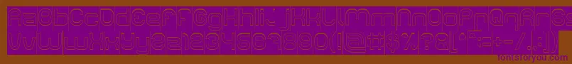 LIFE FOR FUN Hollow Inverse Font – Purple Fonts on Brown Background