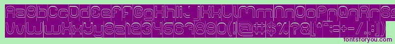 LIFE FOR FUN Hollow Inverse Font – Purple Fonts on Green Background