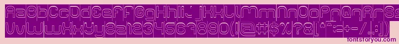 LIFE FOR FUN Hollow Inverse Font – Purple Fonts on Pink Background