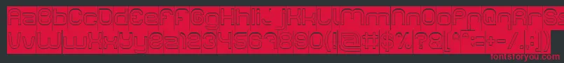 LIFE FOR FUN Hollow Inverse Font – Red Fonts on Black Background