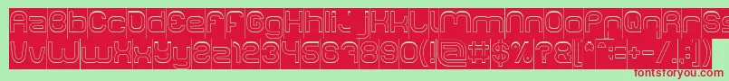 LIFE FOR FUN Hollow Inverse Font – Red Fonts on Green Background