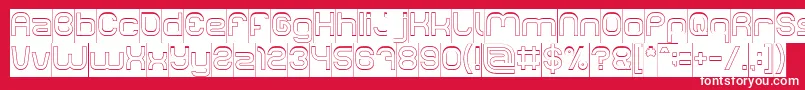 LIFE FOR FUN Hollow Inverse Font – White Fonts on Red Background