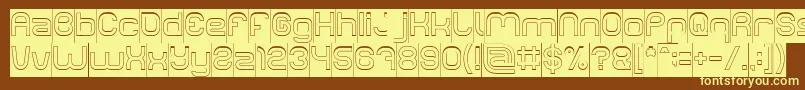 LIFE FOR FUN Hollow Inverse Font – Yellow Fonts on Brown Background