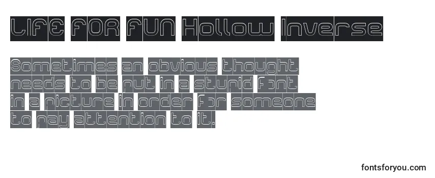 LIFE FOR FUN Hollow Inverse-fontti