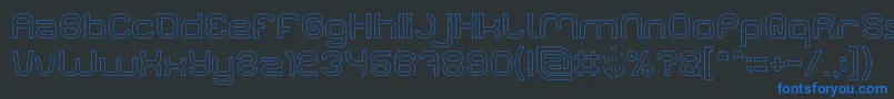 LIFE FOR FUN Hollow Font – Blue Fonts on Black Background