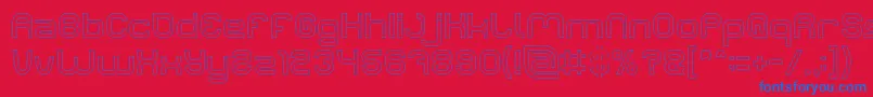LIFE FOR FUN Hollow Font – Blue Fonts on Red Background