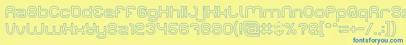 LIFE FOR FUN Hollow Font – Blue Fonts on Yellow Background