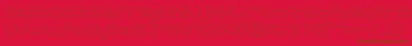 Fonte LIFE FOR FUN Hollow – fontes marrons em um fundo vermelho