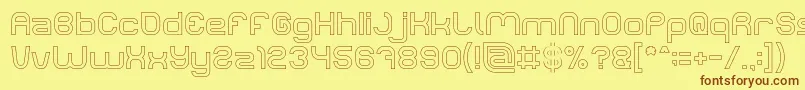 LIFE FOR FUN Hollow Font – Brown Fonts on Yellow Background