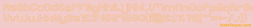 LIFE FOR FUN Hollow-Schriftart – Orangefarbene Schriften auf rosa Hintergrund